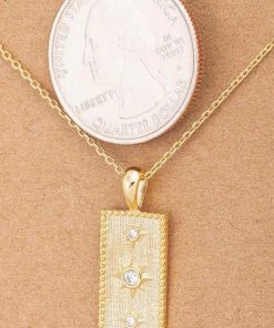 Fame Accessories Star Rectangle Pendant Necklace