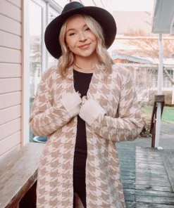 Hem & Thread Tops Houndstooth Cardigan