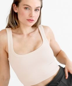 NikiBiki Chevron Ribbed Crop Tank