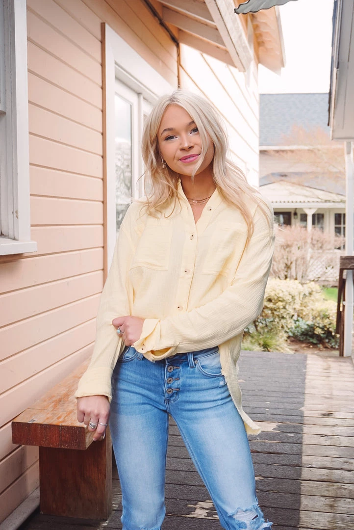 La Miel Tops Celia Button Down 17 La Miel Tops Celia Button Down