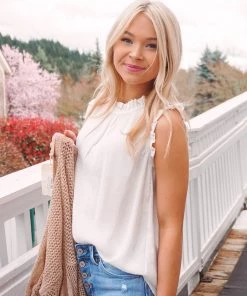 La Miel Pip Ruffle Tank Tops