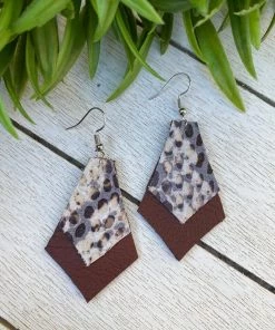 Annabela Designs Accessories Leather Drop Layered Snakeskin Earrings 8 Annabela Designs Accessories Leather Drop Layered Snakeskin Earrings