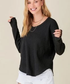 La Miel New Arrivals Clarissa Waffle Top 11 La Miel New Arrivals Clarissa Waffle Top