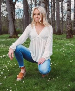 Promesa Ivie Swiss Dot Blouse Tops