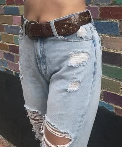 Embrazio Accessories Embracing Star Curved Leather Belt