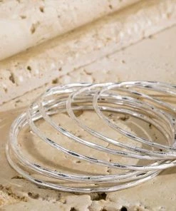 Urbanista Hammered Metal Bracelet Stack