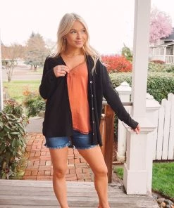 La Miel Tops Paxton Waffle Cardigan