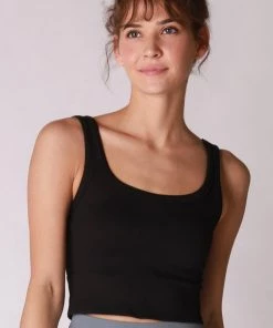 NikiBiki Chevron Ribbed Crop Tank