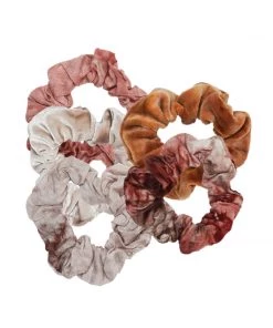 Beauty Kitsch Rust Tie Scrunchies Set 5 Beauty Kitsch Rust Tie Scrunchies Set