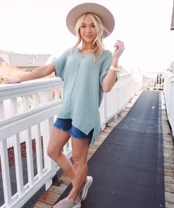 La Miel Tops Summery Vibes V Neck