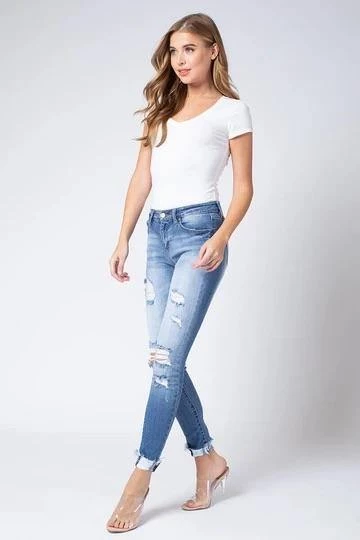 Kancan Freddie Mid Rise Distressed Denim 4 Kancan Freddie Mid Rise Distressed Denim