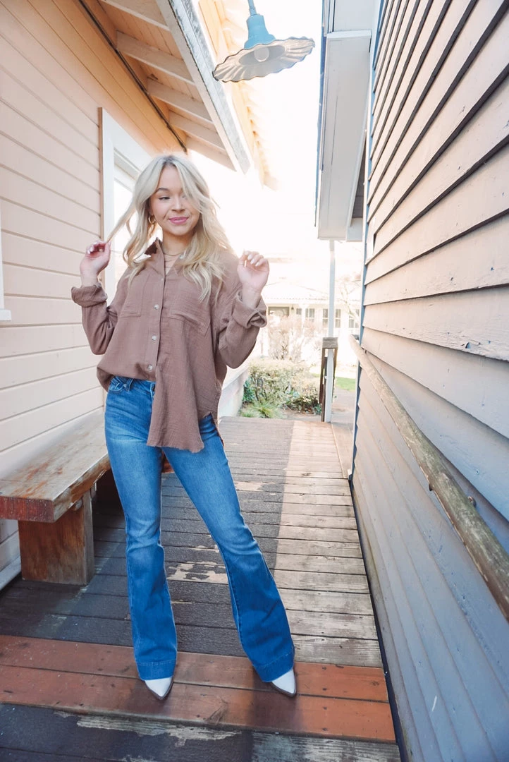 La Miel Tops Celia Button Down 23 La Miel Tops Celia Button Down