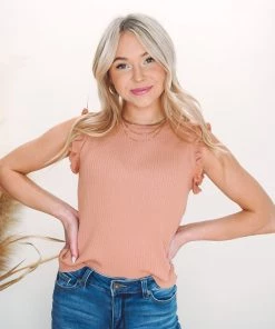 La Miel Tops Brynnie Ruffle Tank