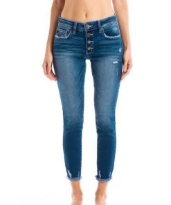 Kancan Hunter Mid Rise Skinny Jean Bottoms