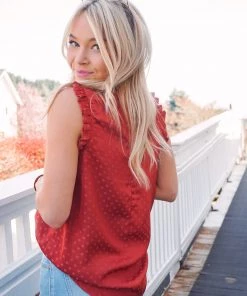 La Miel Pip Ruffle Tank Tops