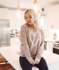 Oat Collective Heart Pullover Tops