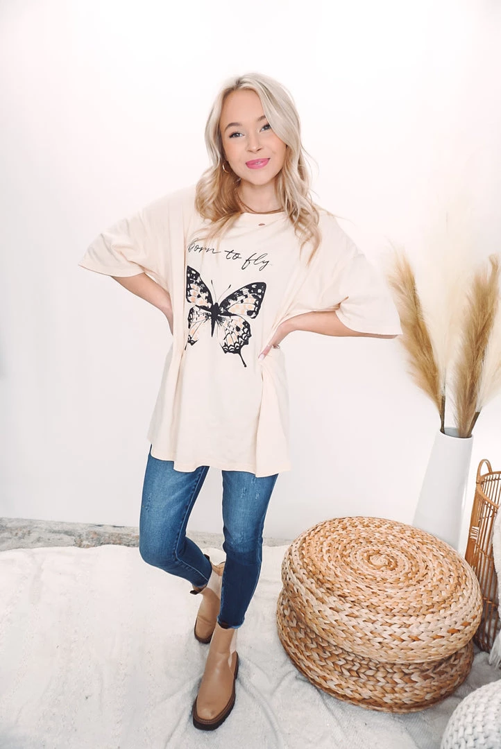 Promesa Tops Born To Fly Tee 1 Promesa Tops Born To Fly Tee