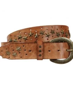 Embrazio Accessories Embracing Star Curved Leather Belt