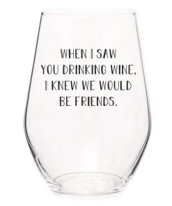 Ellembee Wine Not Stemless Wine Glass Gifts + Home Accents