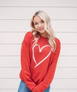 Oat Collective Heart Pullover Tops