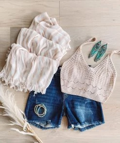 Lush Clothing Tops Lively Crochet Tank