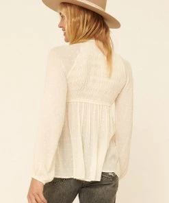 Promesa Ivie Swiss Dot Blouse Tops