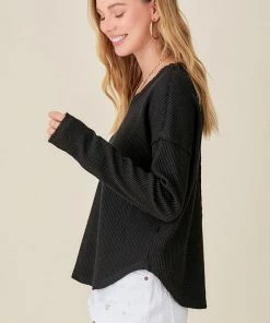 La Miel New Arrivals Clarissa Waffle Top 13 La Miel New Arrivals Clarissa Waffle Top