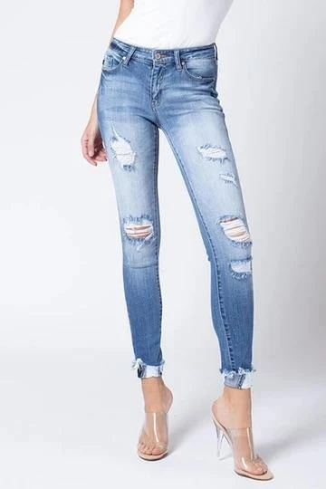 Kancan Freddie Mid Rise Distressed Denim 1 Kancan Freddie Mid Rise Distressed Denim