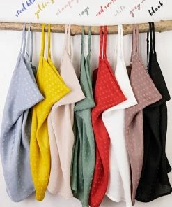 La Miel Brindle Polka Dot Tank Tops