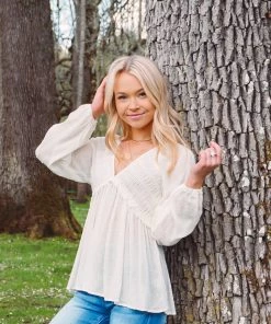 Promesa Ivie Swiss Dot Blouse Tops