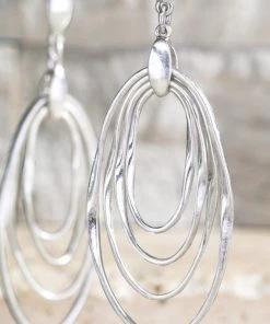 Urbanista Accessories Layered Metals Dangle Earrings