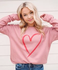 Oat Collective Heart Pullover Tops