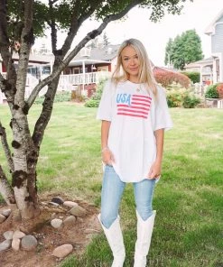 Oat Collective USA Flag Tee