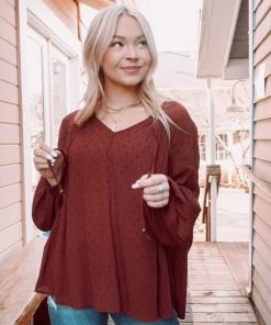 Easel Tops Dot To Dot Blouse