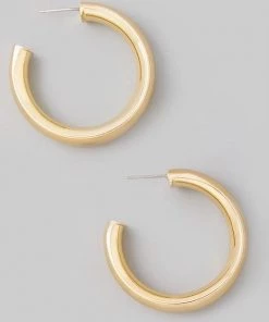Fame Accessories A Little Bold Hoop Earrings