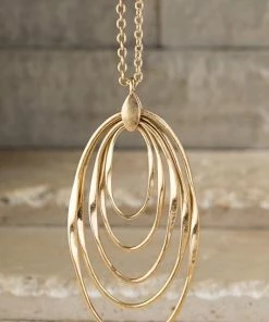 Urbanista Layered Metals Long Pendant Necklace