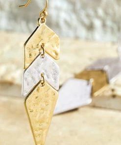 Urbanista Duo Tone Chevron Earrings