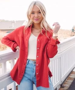 La Miel Tops Celia Button Down