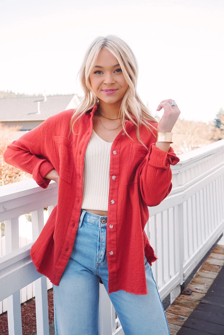 La Miel Tops Celia Button Down 1 La Miel Tops Celia Button Down