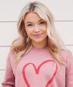 Oat Collective Heart Pullover Tops