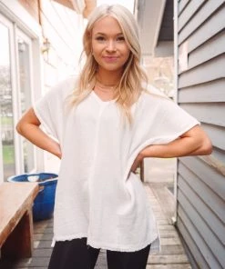 La Miel Tops Summery Vibes V Neck