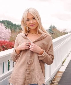 La Miel Tops Celia Button Down 41 La Miel Tops Celia Button Down