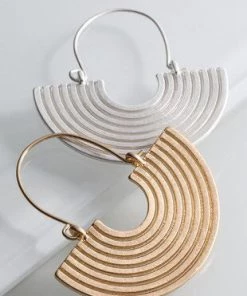 Sublime Clothing Boutique Accessories Semi Circle Ribbed Earrings