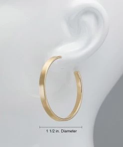 Urbanista Accessories Slender Satin Hoop Earrings