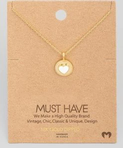 Fame Accessories Heart Coin Charm Necklace