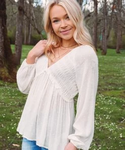 Promesa Ivie Swiss Dot Blouse Tops