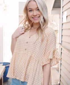 Promesa Derby Peplum Blouse 15 Promesa Derby Peplum Blouse