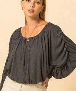 Hyfve Ruby Ruched Blouse 36 Hyfve Ruby Ruched Blouse