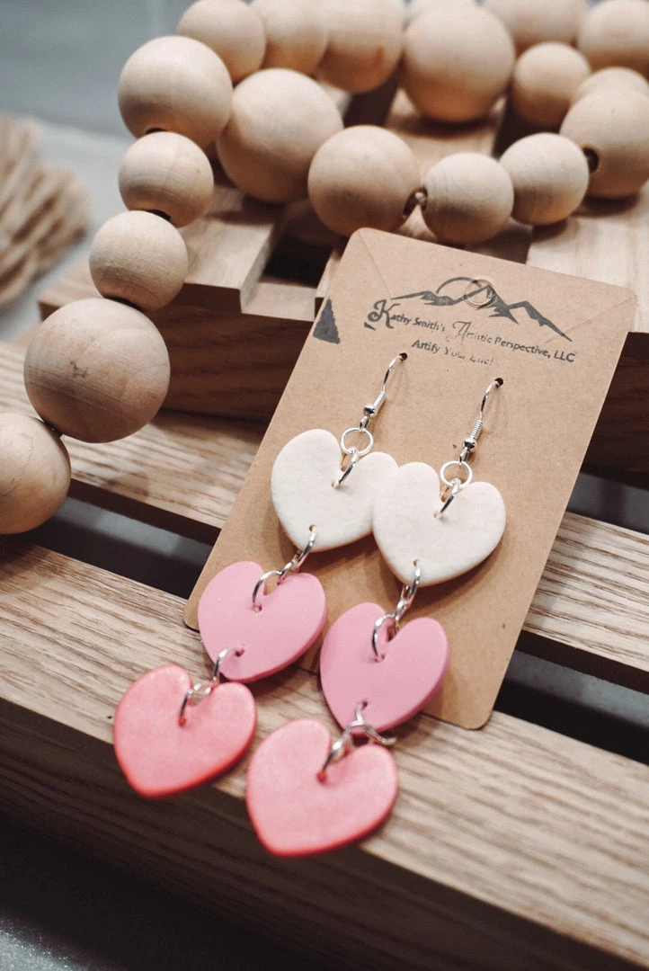 Kathy Smith Artistic Perspective Accessories Heart Trio Clay Earrings 2 Kathy Smith Artistic Perspective Accessories Heart Trio Clay Earrings