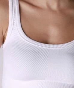 NikiBiki Chevron Ribbed Crop Tank